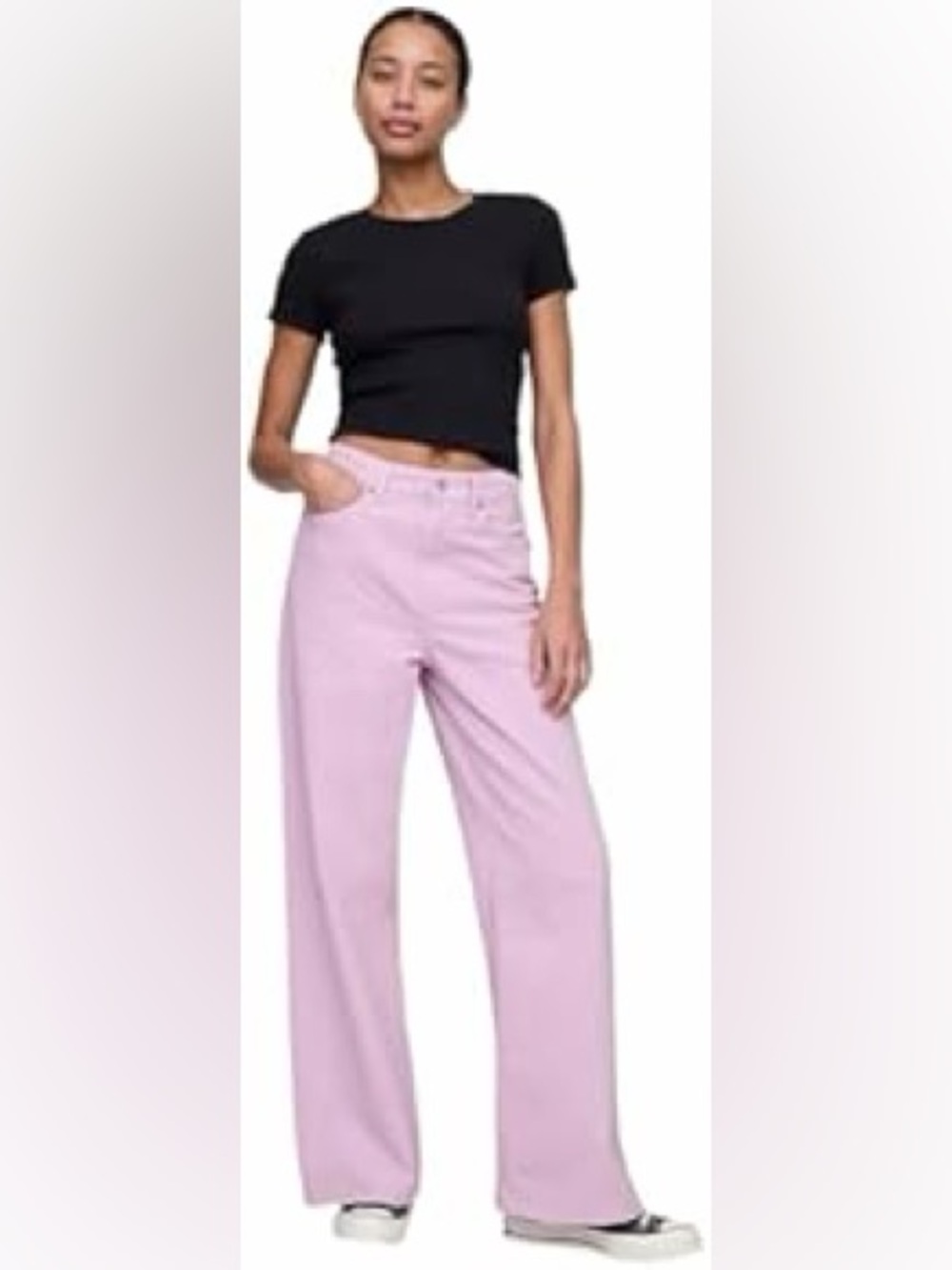 GAP High Rise Wide-Leg Jeans Purple Orchid Color-way Size 8/29R